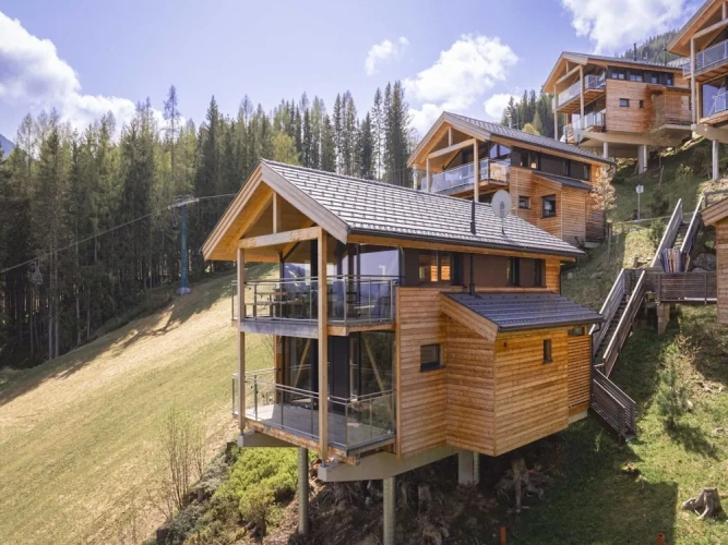 Chalet with balcony