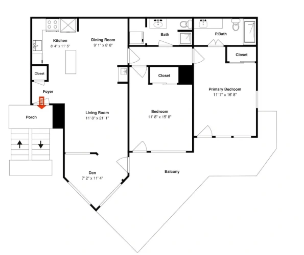 2 Bedrooms Standard room with balcony
