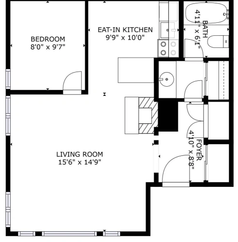 1 Bedroom Standard Double room