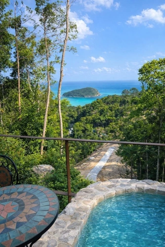 Family Villa with balcony and with sea view