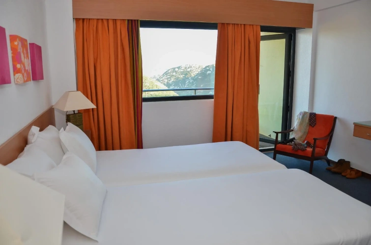 Twin room with mountain view