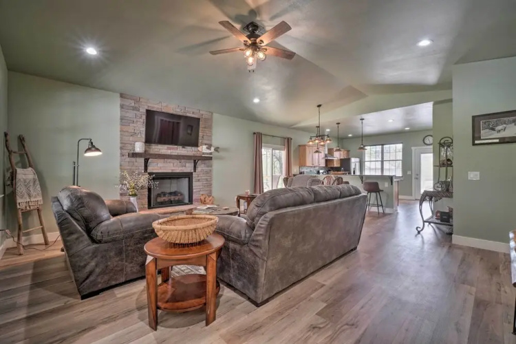 Modern Retreat w/ Deck: Walk to White River!