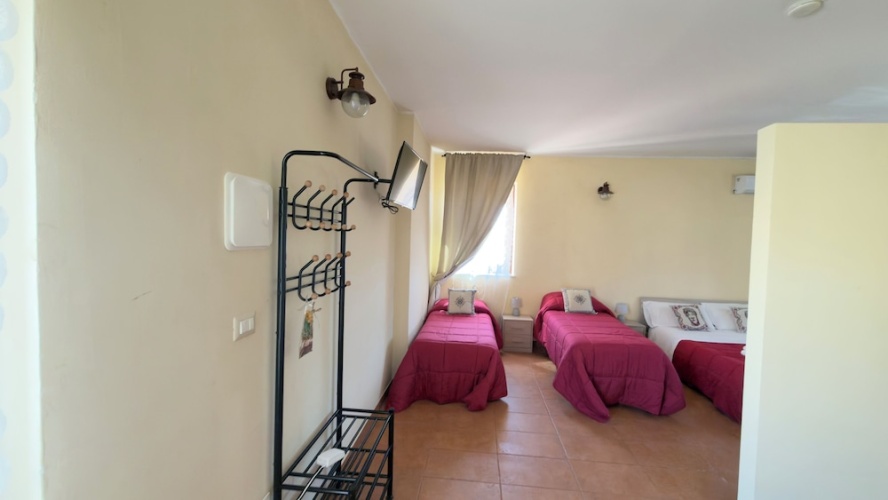 Comfort room with land view