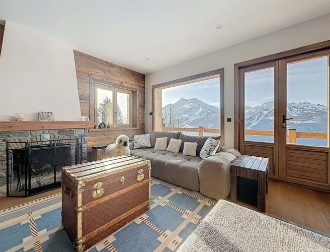 Chalet with balcony