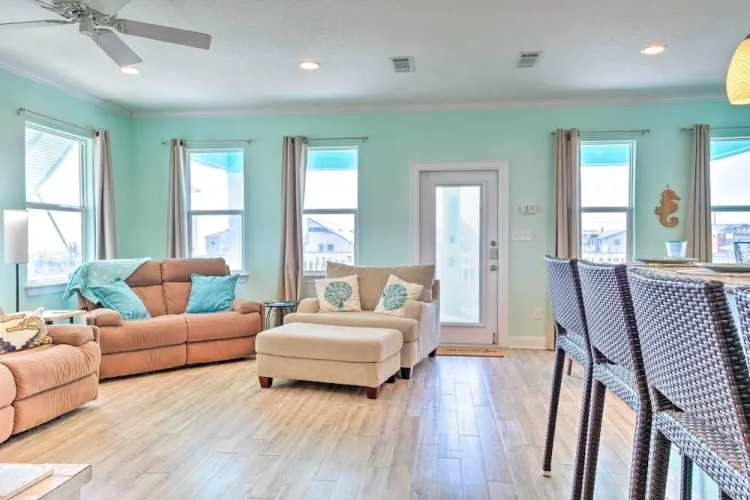 Furnished Deck + Ocean Views: Surfside Beach Home