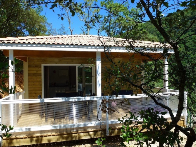 Chalet with balcony