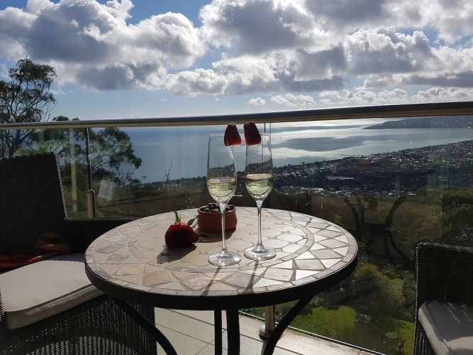 Luxury Double Penthouse room with balcony and with bay view