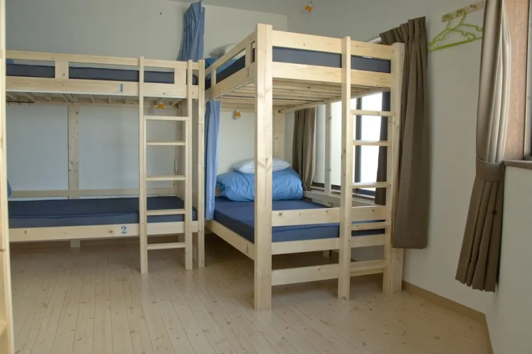 Bed in Dorm with balcony