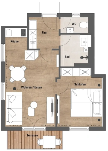 Apartment with balcony