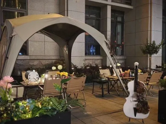 Outside