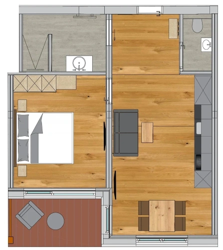 1 Bedroom Apartment with balcony
