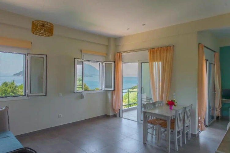Apartment with balcony and with partial sea view