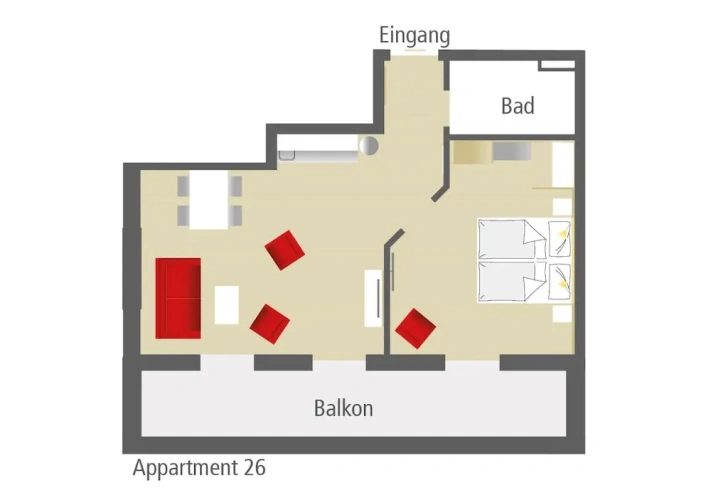 1 Bedroom Apartment with view