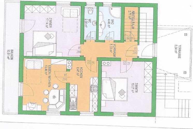 2 Bedrooms Apartment