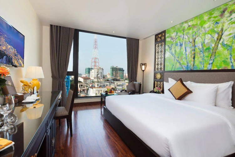 Deluxe Quadruple room with view
