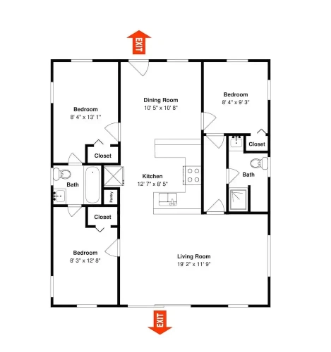 3 Bedrooms Studio with balcony