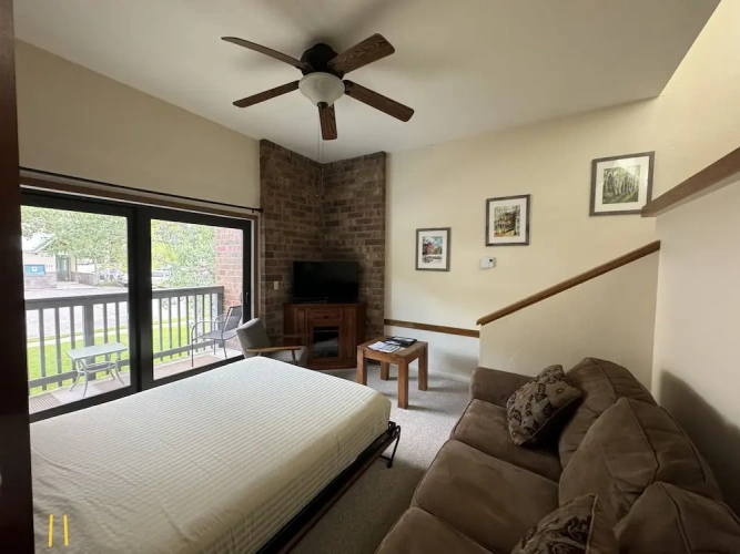 Studio with balcony