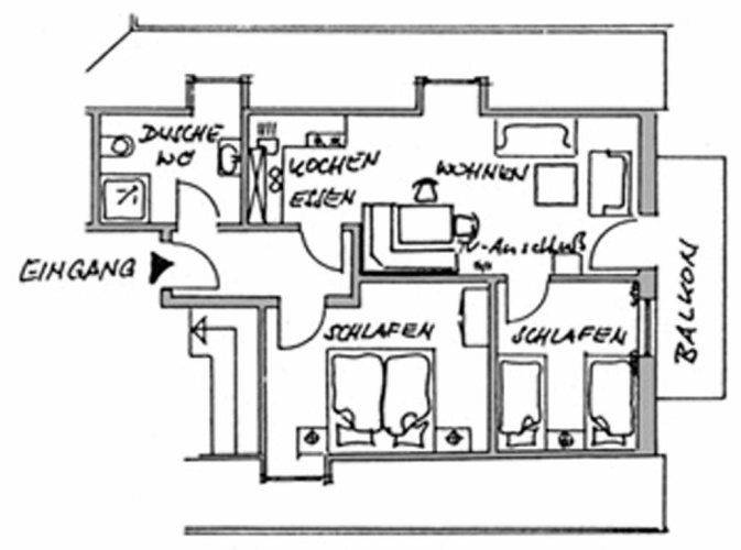 Apartment with balcony