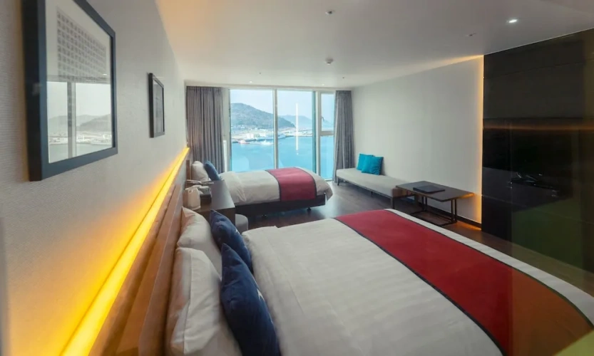 Superior Twin Family room with partial ocean view