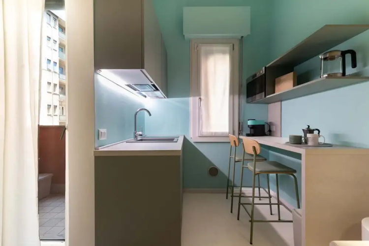 w Refined 1BR Steps From Milan s Cultural Core