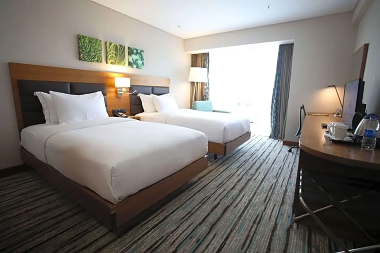 Twin room with city view