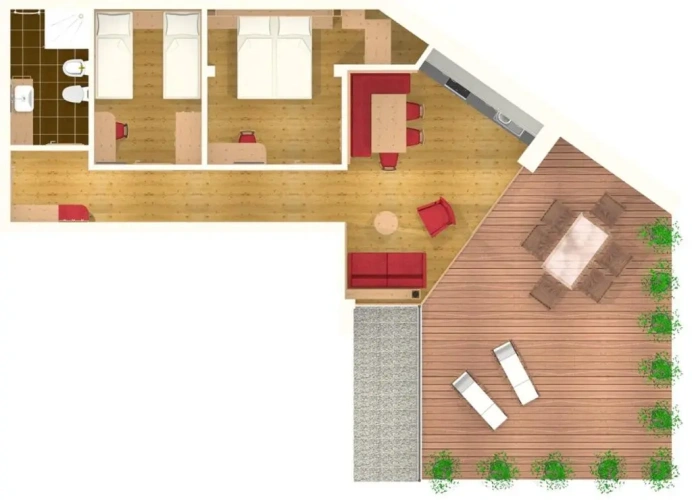2 Bedrooms Apartment