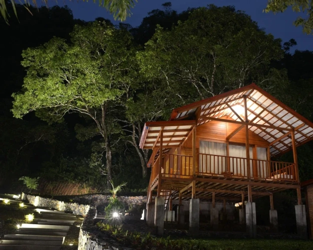 Cottage with balcony