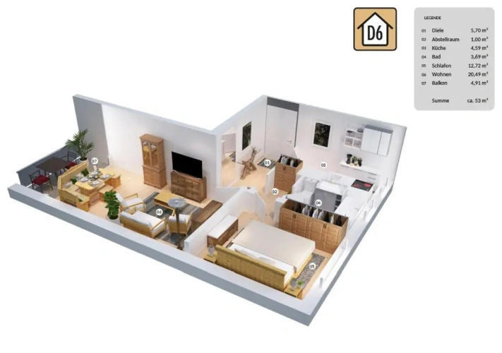 2 Bedrooms Classic Apartment