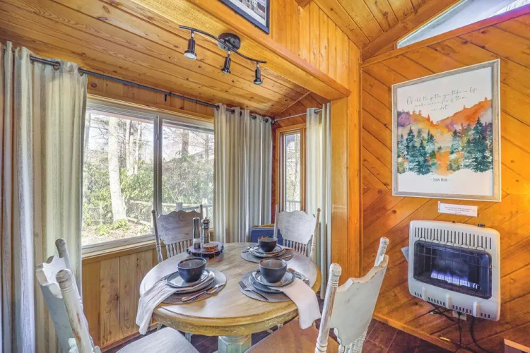 Near Lake + Trails: Rustic Newland Cabin w/ Deck!