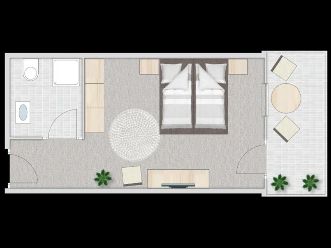 Superior Double room with balcony and with view