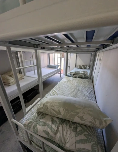 Bed in Dorm with land view