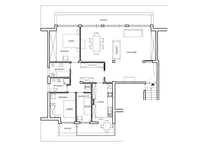 3 Bedrooms Apartment