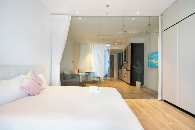 1 Bedroom Deluxe Apartment with balcony and with city view