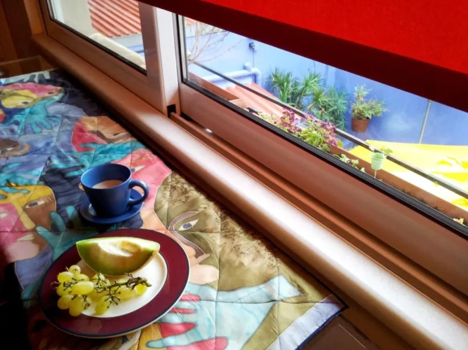 Studio with balcony
