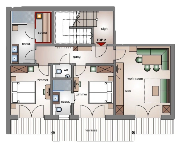Apartment with balcony