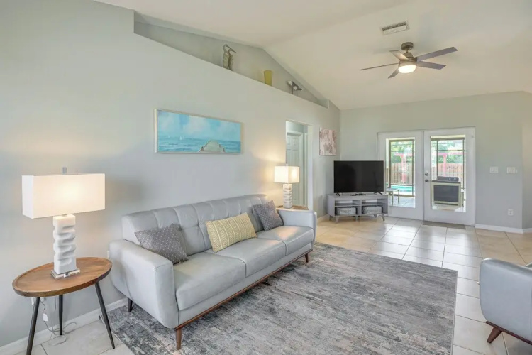 Walk to Beach! Palm Coast Oasis w/ Pool