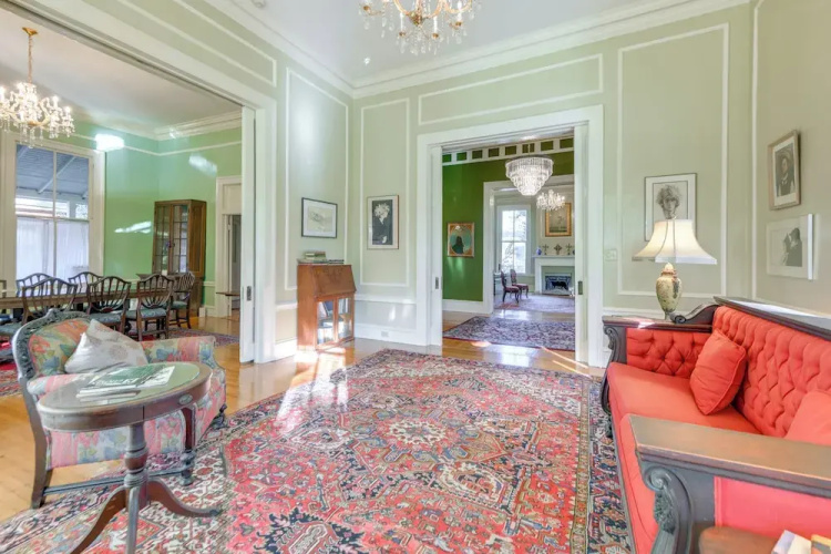 Ornate Victorian Home w/ Courtyard & Fire Pit!