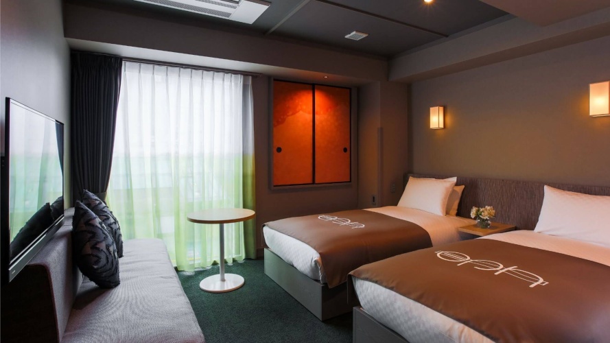 Hinoki Wood Bath Twin room