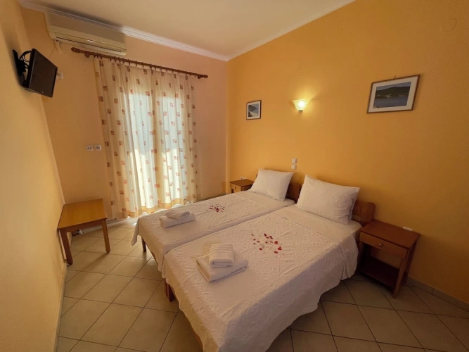 Standard Twin room with balcony and with sea view
