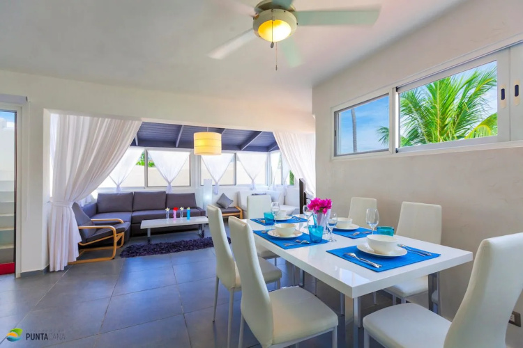 Punta Cana Beachfront Apartment With BBQ Private Terrace
