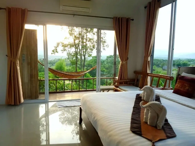 Villa with balcony and with view