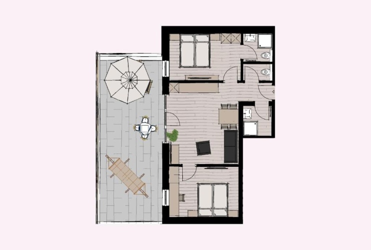 2 Bedrooms Apartment