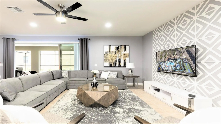 Modern 8BR Home With Pool SPA Game Room Theme Room