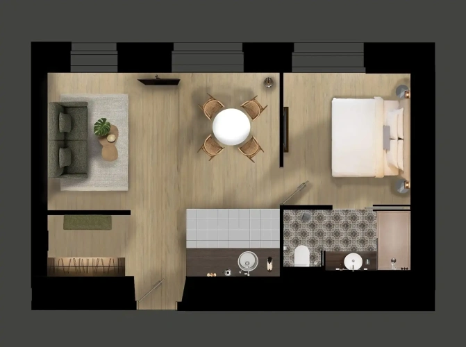 1 Bedroom Double Suite