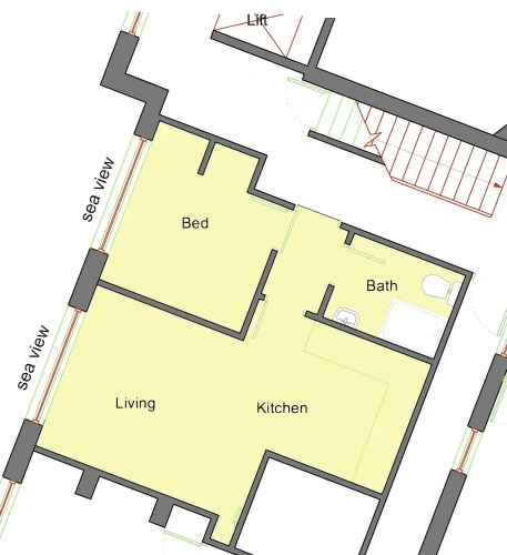 1 Bedroom Suite beachfront