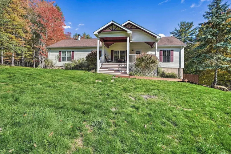 Game Room & Spacious Yard: 10-acre Catskills Home!