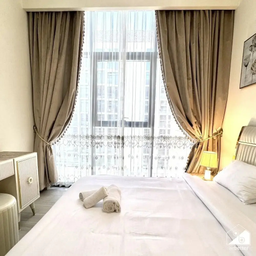 Tranquil 1BR Escape With Pool View in Meydan