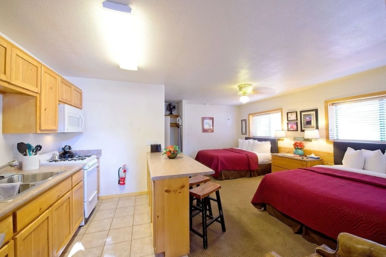 Quadruple Studio with mountain view