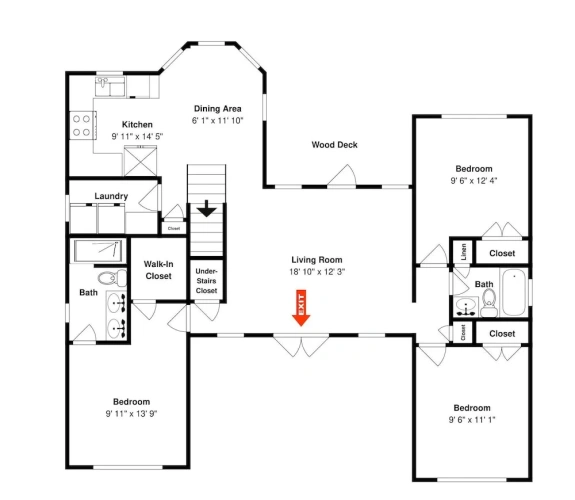 4 Bedrooms Cottage with balcony