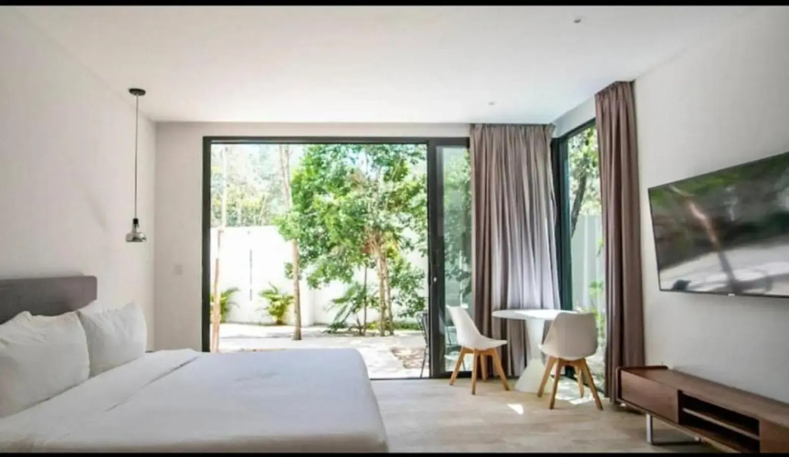 Modern studio spa & gym at Central Park Tulum